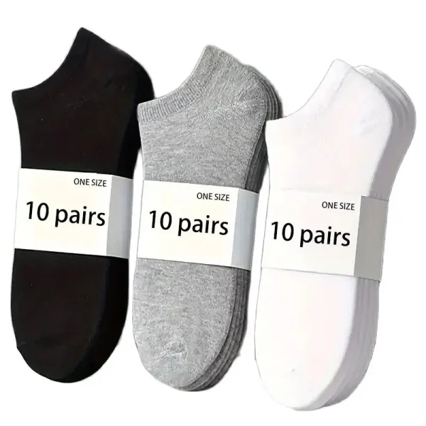 5/10-Pack Unisex Comfort-Fit Ankle Socks For All, Breathable & Lightweight - Ideal For Sports & Daily Wear - Image 29