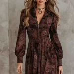 Vintage floral evening gown - Image 4