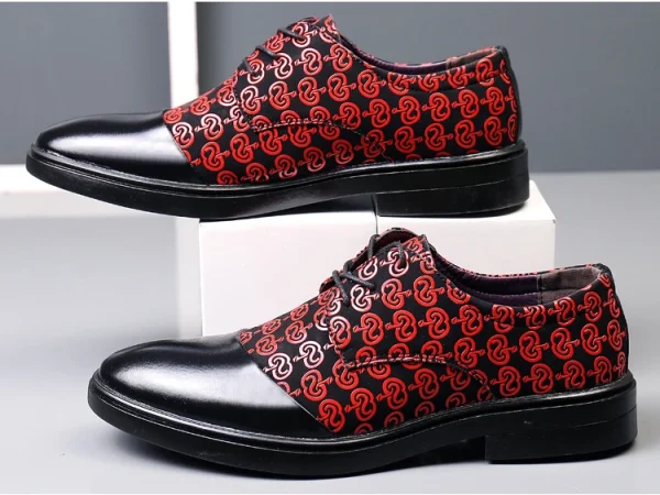 Men Black oxfords shoes - Image 19