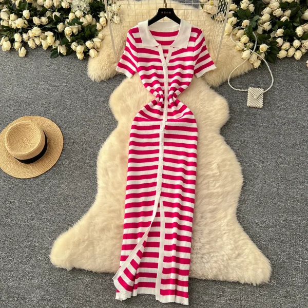 Knit stripe maxi dress - Image 3