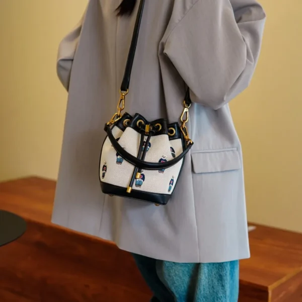 Top Handle Bucket Bag Set - Image 20