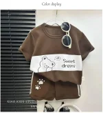 Boys Funny Letter Print T-Shirt and Shorts Outfit - Image 17