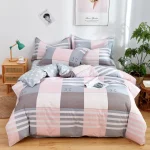 3pcs Dark Blue Striped Style Duvet Cover Set for Boy Geometric Pattern Luxury Hotel Room Decor 100% Cotton Skin-friendly Bedding - Image 40