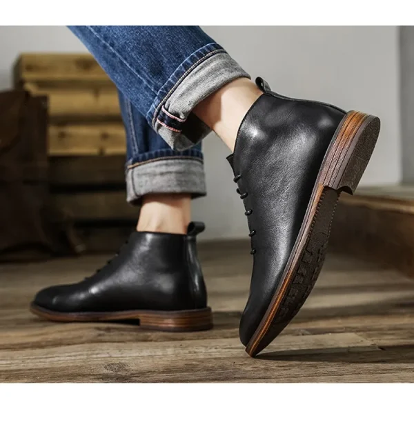 Retro Ankle Boots For Men - Image 16