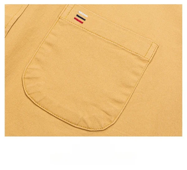 Luxury cotton single pocket long-sleeve shirts for men Smart Casual business regular fit shirt designer vintage black clothes - Image 26