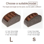 LMETJMA Remote Control Holder with 5 Compartments PU Leather TV Remote Caddy Storage Box Organizer Tray Desktop Organizer - Image 20