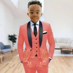 Boys' 3-Piece Navy Blue Shawl Lapel Tuxedo - Image 16