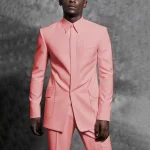 Tailored Man Suit Stand Collar Tuxedo Gentleman Solid Color Outfit Set 2 Piece Suits Smart Casual Daily Office Male Clothing - Image 16