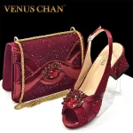 Women's Peep-Toe Heels with handbag