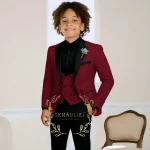 Boys' 3-Piece Slim Fit Wedding Tuxedo - Image 5