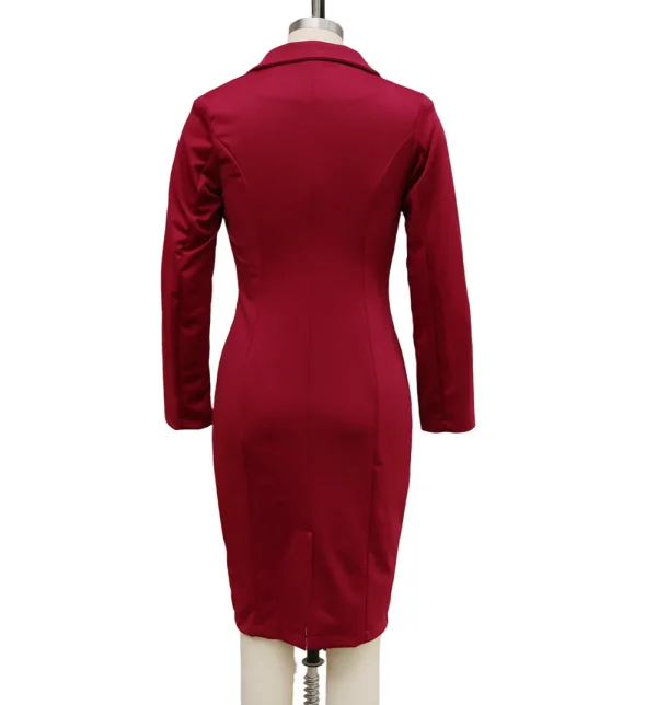 Professional Business Suit-Style Midi Dresses - Image 15