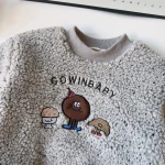 Girls' 2-Piece Winter Velvet Skirt & Sweatshirt Set - Image 8