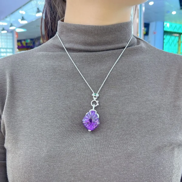 SACEGEMS Luxury Natural Amethyst Statement Necklace - Image 13
