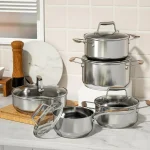 Cookware Set with 10 Pieces Including Fry Pan - Image 6