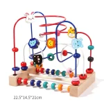 Wooden Bead Maze: Animal & Fruit Sensory Toy - Image 7