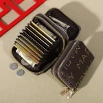 Womens Credit Card Wallet, Large Capacity Multi Card Case Wallet With ID Window, Zipper Card Cases Holder - Image 12