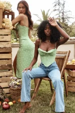 Women Elegant Floral Beach Vacation Bodycon Long Dress - Image 41