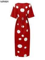 Bohemian Print Midi Dress - Image 15