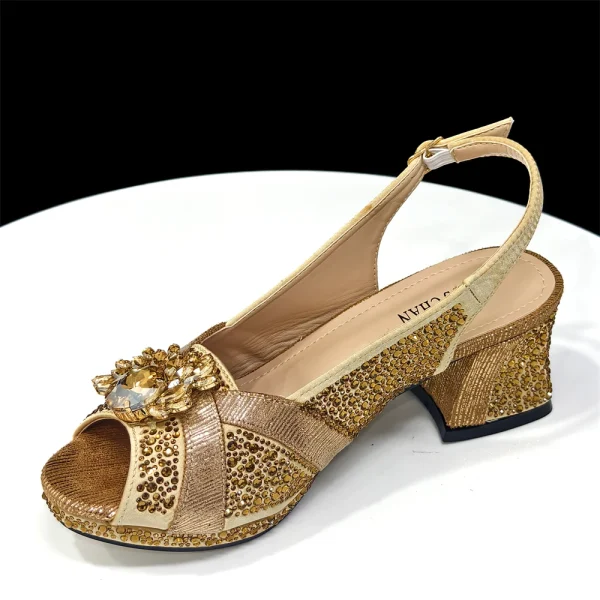 Women's Peep-Toe Heels with handbag - Image 23