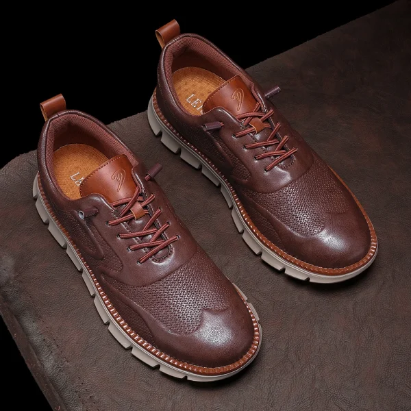 Men's Leather Oxford Sneakers - Image 20
