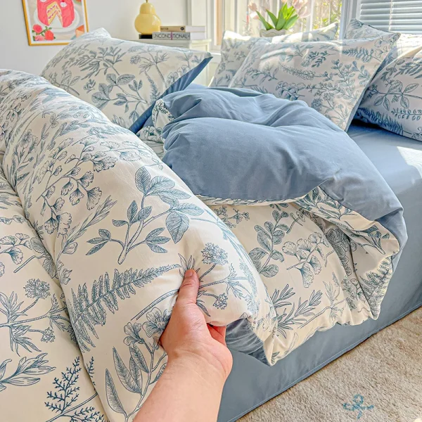 1pc Purple Lavender Printed Duvet Cover Single/Queen/King Size Quilt Cover for Double Bed Flower housse de couette220x240cm - Image 12