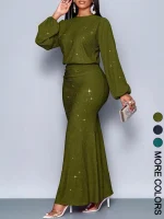 Women's Long Sleeve Bodycon Dress - Image 16