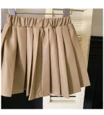 Korean Style Fur Knitted Top and Pleated Leather Mini Skirt Set - Image 20