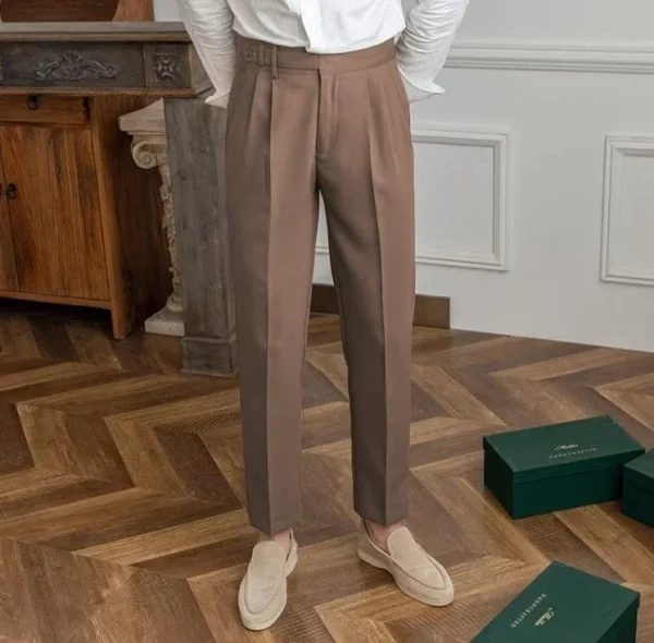 Man Suits Pants Fluid Khaki Draped Trousers for Men Baggy Suit Korean Style Clothes Reviews Many Slacks High Quality Dress Up - Image 16