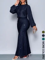 Women's Long Sleeve Bodycon Dress - Image 22