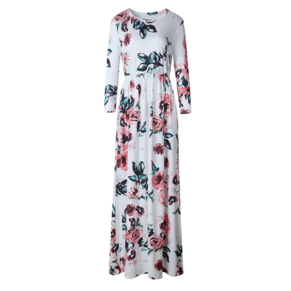 Summer Maxi Dress Women Floral Print Boho Beach Dress - Image 22