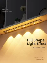 White/Black LED Cabinet Light USB Rechargeable Motion Sensor LED Light for Kitchen Wardrobe Cabinet Lighting 20CM/30CM/40CM/50CM - Image 12