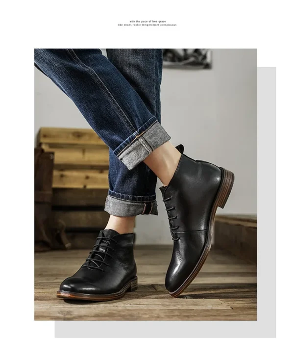 Retro Ankle Boots For Men - Image 15