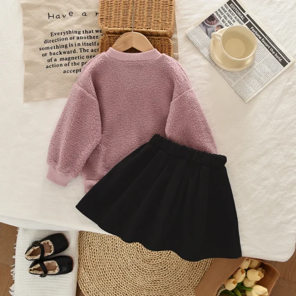 Bear Leader Girls' Plush A-Line 2-Piece Set - Image 33