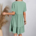 Women Summer Peplum Dresses Spring V-Neck - Image 23