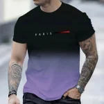 Men's Oversized Paris Lettering T-Shirt - Image 24