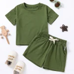 Essential 2-Piece Kids' Solid Summer Set - Image 2