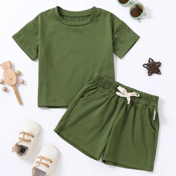 Essential 2-Piece Kids' Solid Summer Set - Image 2