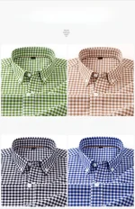 plaid shirts for man slim fit formal casual - Image 16