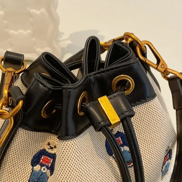 Top Handle Bucket Bag Set - Image 5