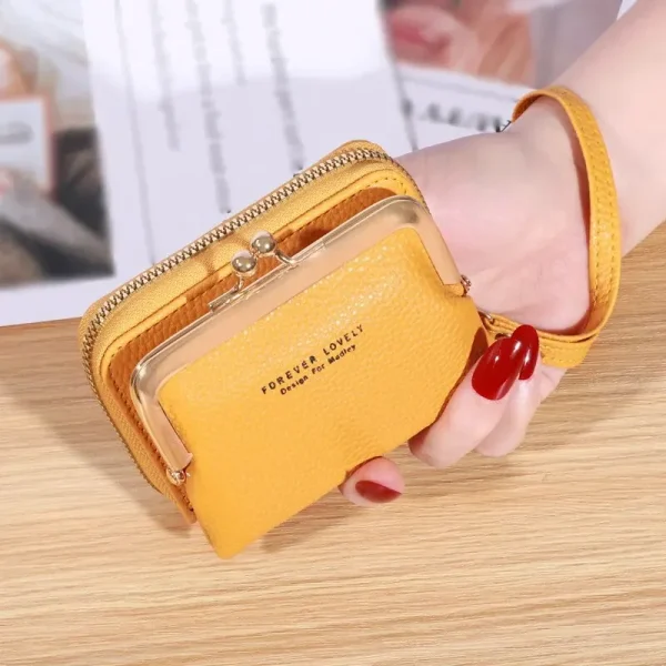 Wallet Women's Fashion Wrist Strap Short Zero Wallet Large Capacity Coin Clip Bag Multiple Card Positions Card Bag Money Clip - Image 9