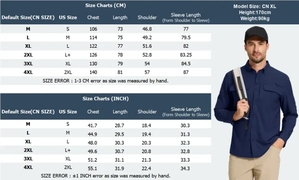 Men's Tactical Long Sleeve UPF Sun Protection Shirt - Image 21