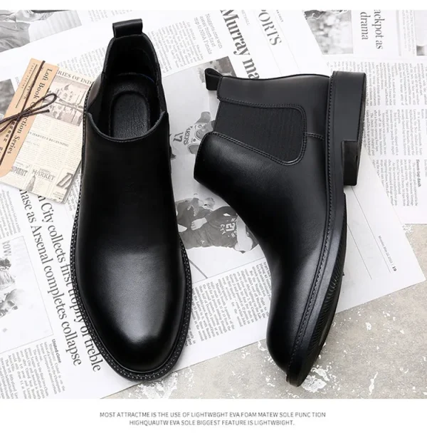 Men's Boots Handmade Leather Ankle Shoes - Image 25