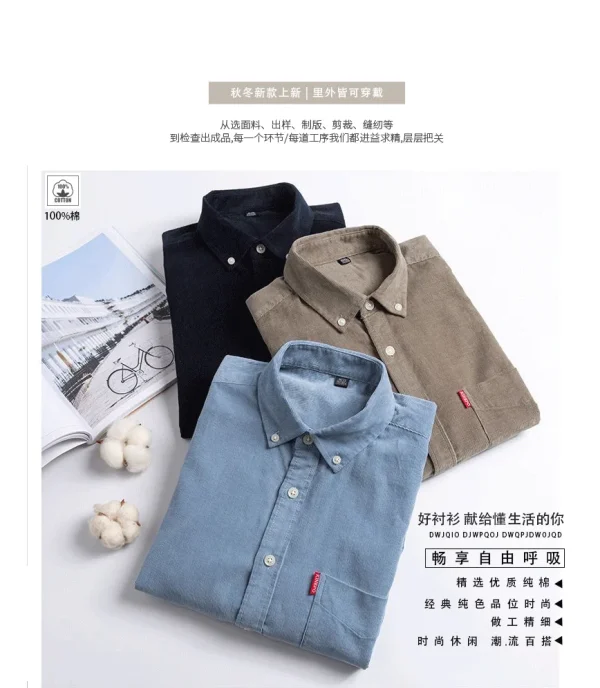 Men's Regular-Fit Corduroy Shirt - Image 14