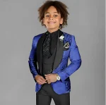 Boys' 3-Piece Jacquard Tuxedo Set - Image 8