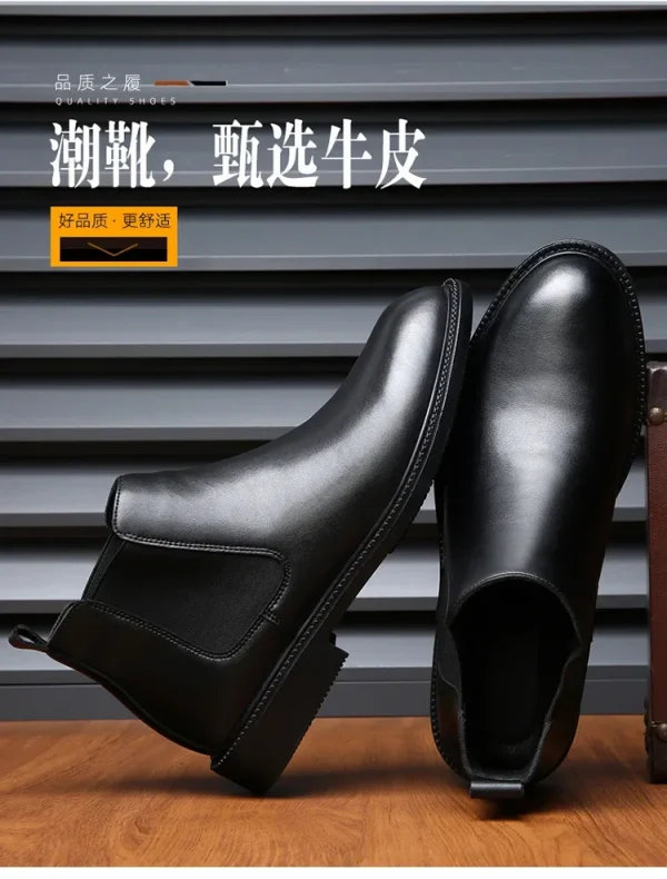 Men's Boots Handmade Leather Ankle Shoes - Image 12