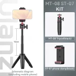 Ulanzi MT-08 Mini Tripod White Color Foldable Tripod Monopod  Mount 1/4'' Tripod Universal for DSLR Android iPhone Smartphone - Image 11