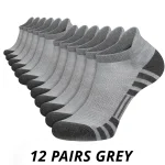 12 Pairs Men's Mesh Breathable Sports Ear Lifting Socks All Season Solid Color Low Cut Casual Mens Short Tube Socks - Image 11