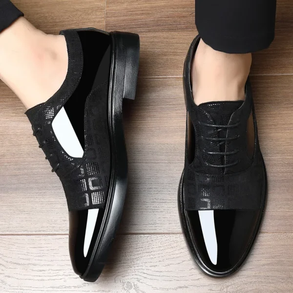Men Black oxfords shoes - Image 30