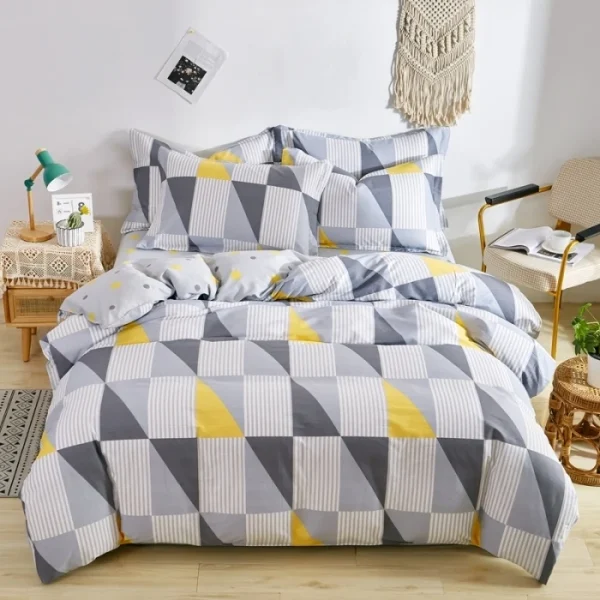 3pcs Dark Blue Striped Style Duvet Cover Set for Boy Geometric Pattern Luxury Hotel Room Decor 100% Cotton Skin-friendly Bedding - Image 12