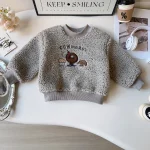 Girls' 2-Piece Winter Velvet Skirt & Sweatshirt Set - Image 3